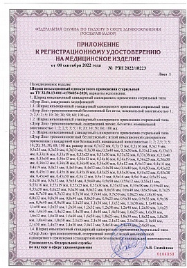 Регистрационное удостоверение №РЗН 2022/18223 лист 2